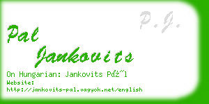 pal jankovits business card